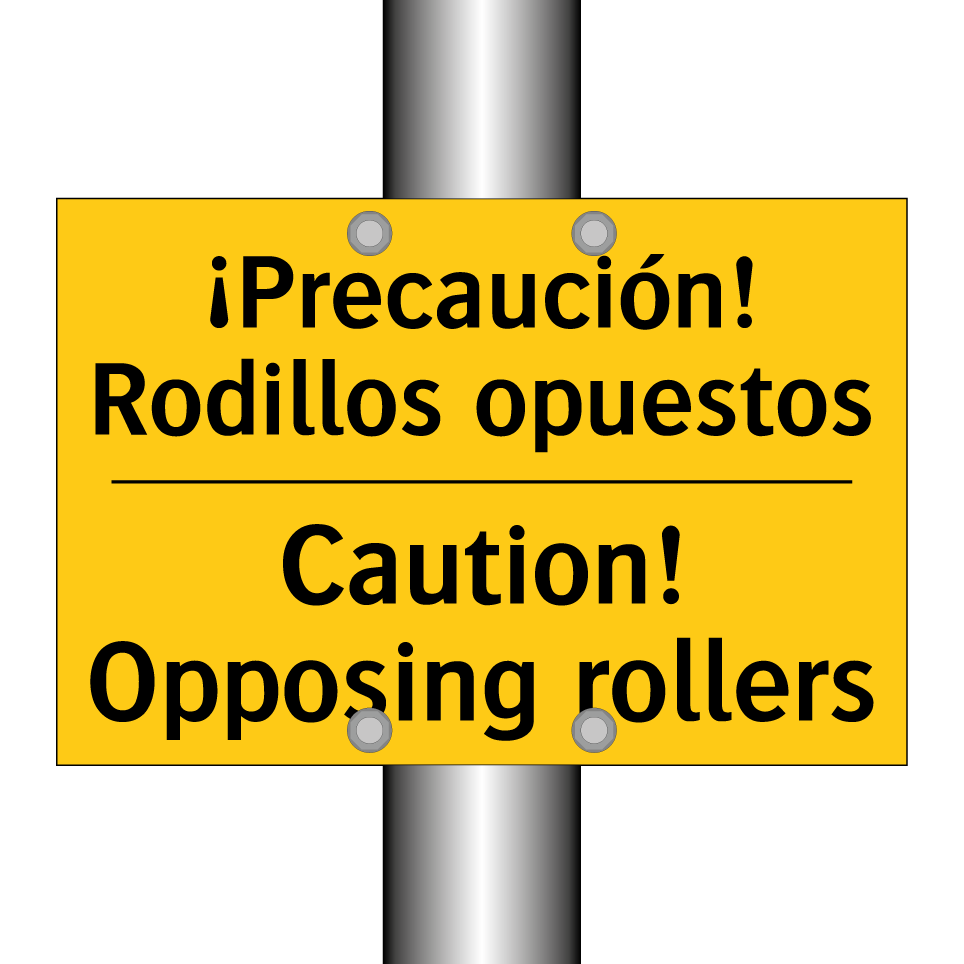 ¡Precaución! Rodillos opuestos - Caution! Opposing rollers