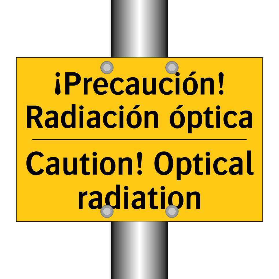 ¡Precaución! Radiación óptica - Caution! Optical radiation