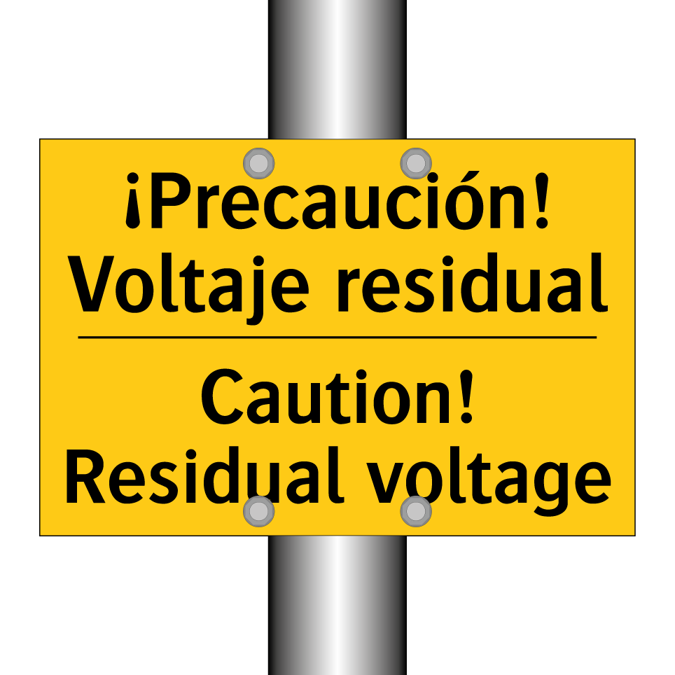 ¡Precaución! Voltaje residual - Caution! Residual voltage