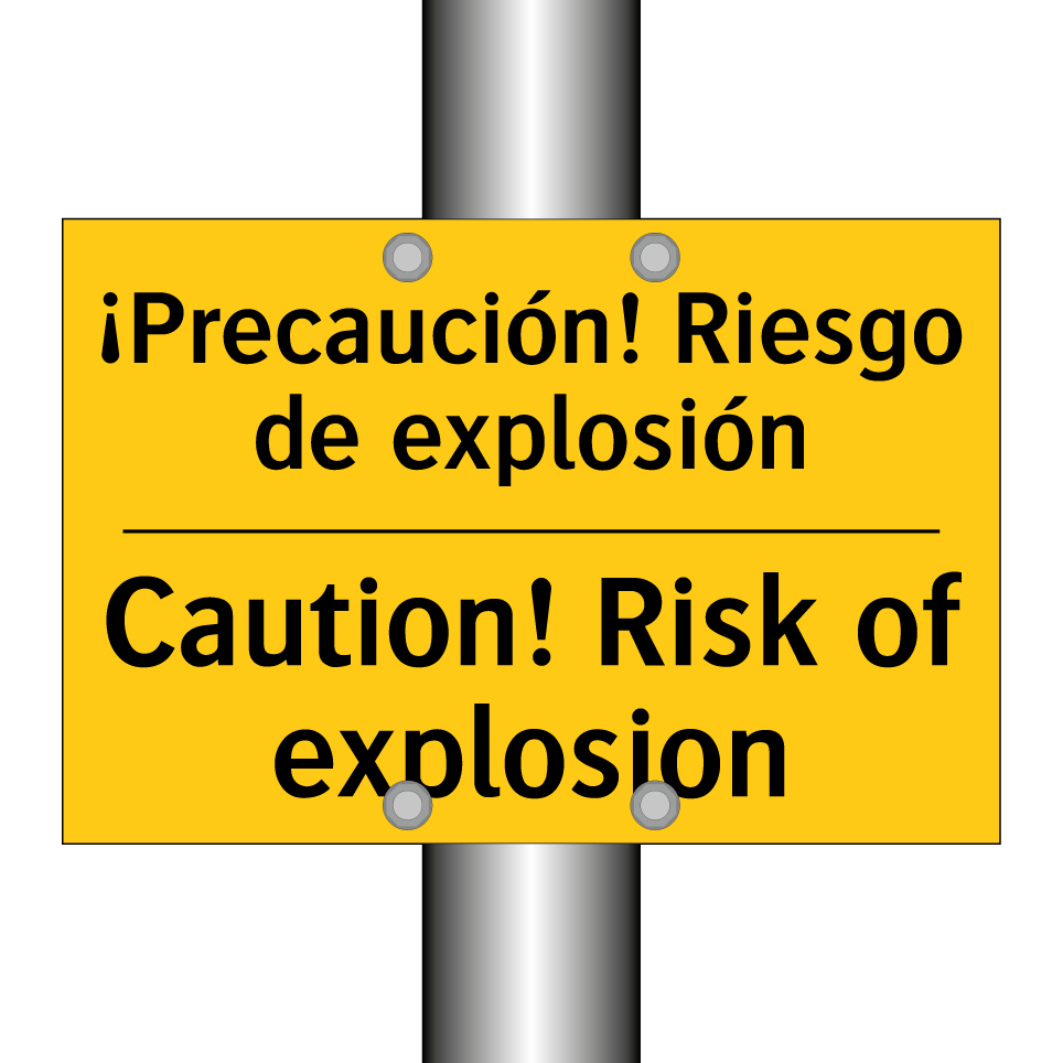 ¡Precaución! Riesgo de explosión - Caution! Risk of explosion