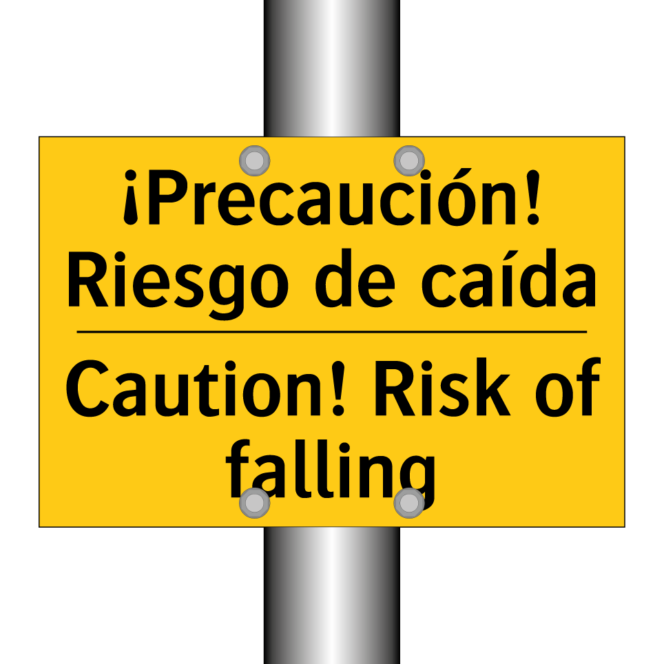 ¡Precaución! Riesgo de caída - Caution! Risk of falling