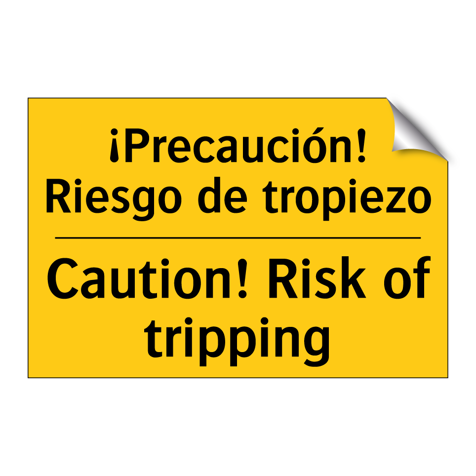 ¡Precaución! Riesgo de tropiezo - Caution! Risk of tripping