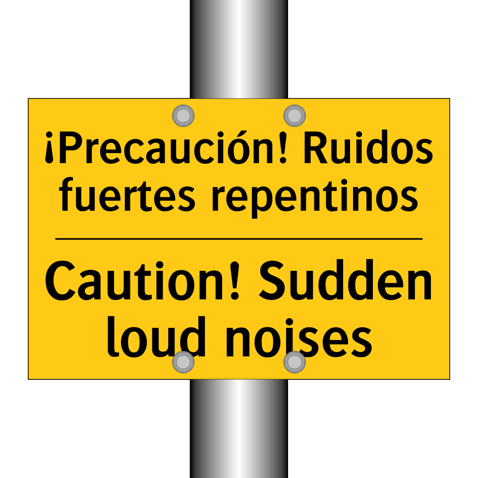 ¡Precaución! Ruidos fuertes repentinos - Caution! Sudden loud noises