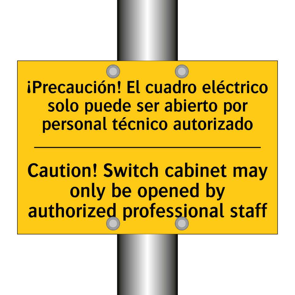 Caution! Switch cabinet may only be opened by authorized professional staff - Caution! Switch cabinet may only be opened by authorized professional staff