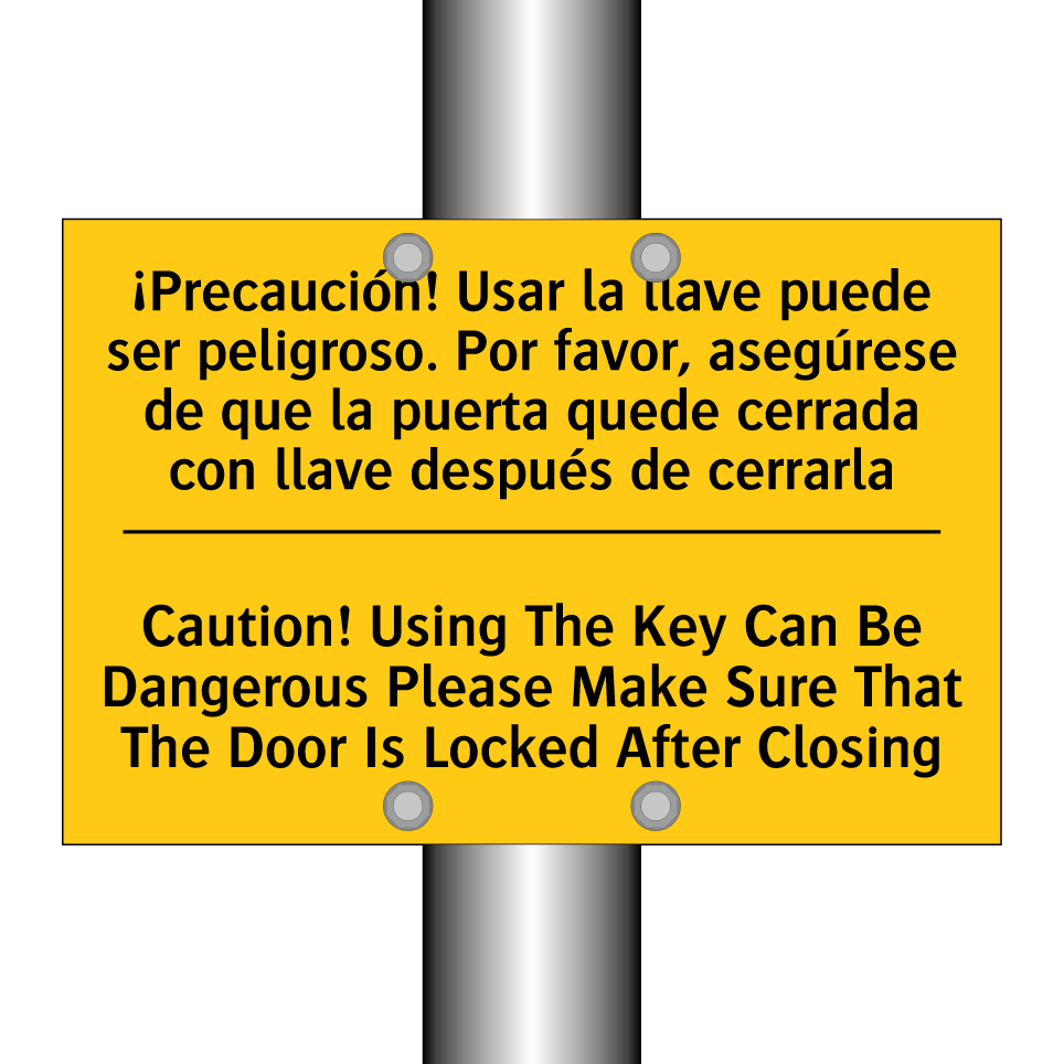 Caution! Using The Key Can Be Dangerous Please Make Sure That The Door Is Locked After Closing - Caution! Using The Key Can Be Dangerous Please Make Sure That The Door Is Locked After Closing