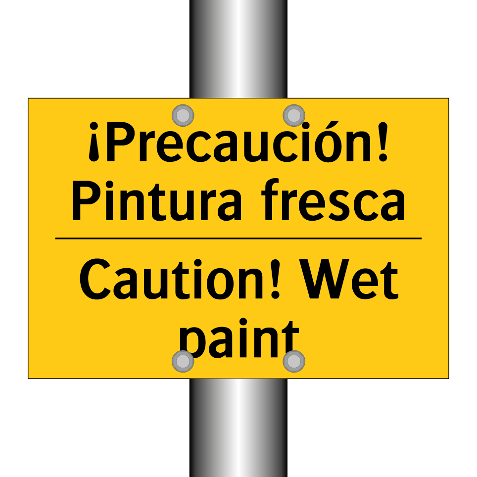¡Precaución! Pintura fresca - Caution! Wet paint