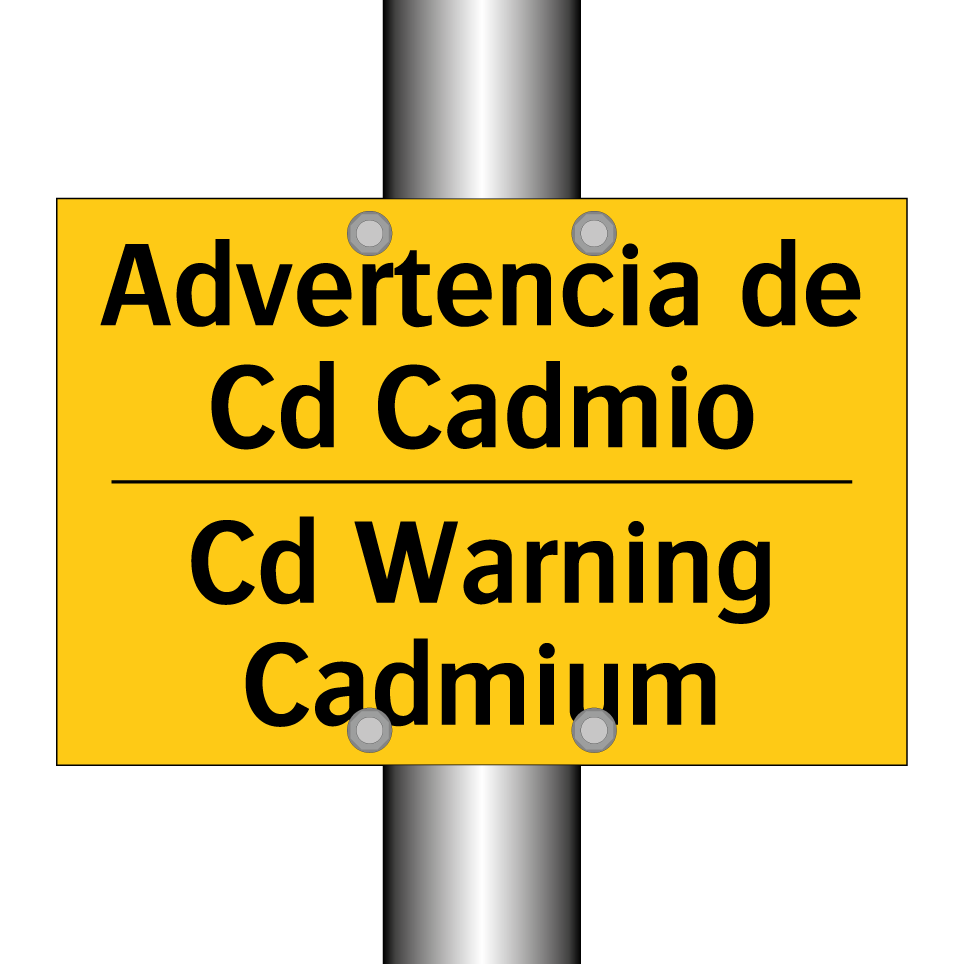 Advertencia de Cd Cadmio - Cd Warning Cadmium