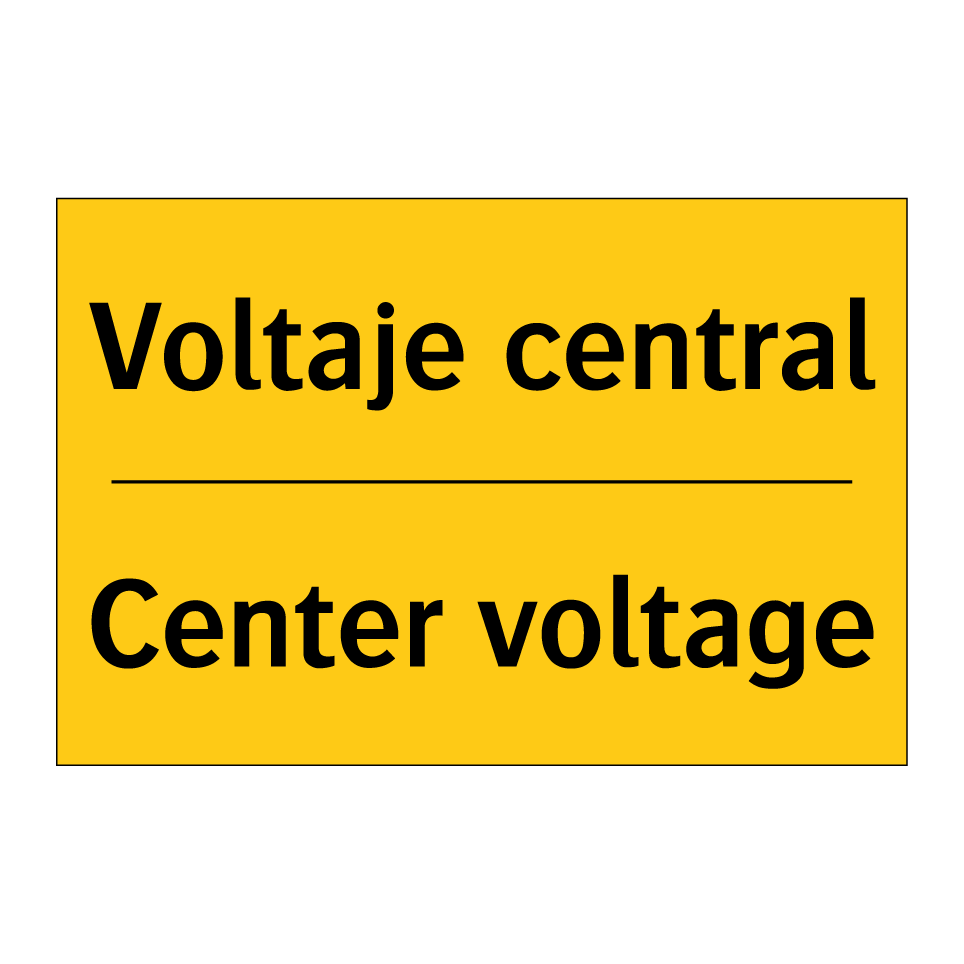 Voltaje central - Center voltage