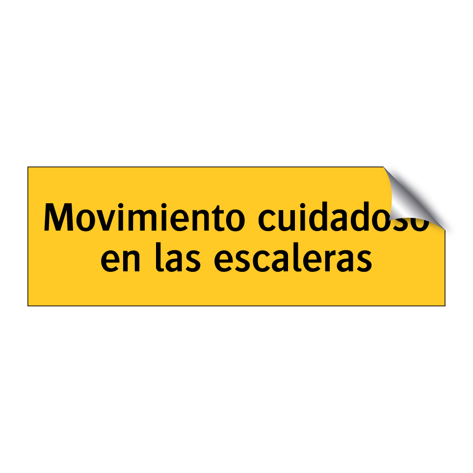 Movimiento cuidadoso en las escaleras