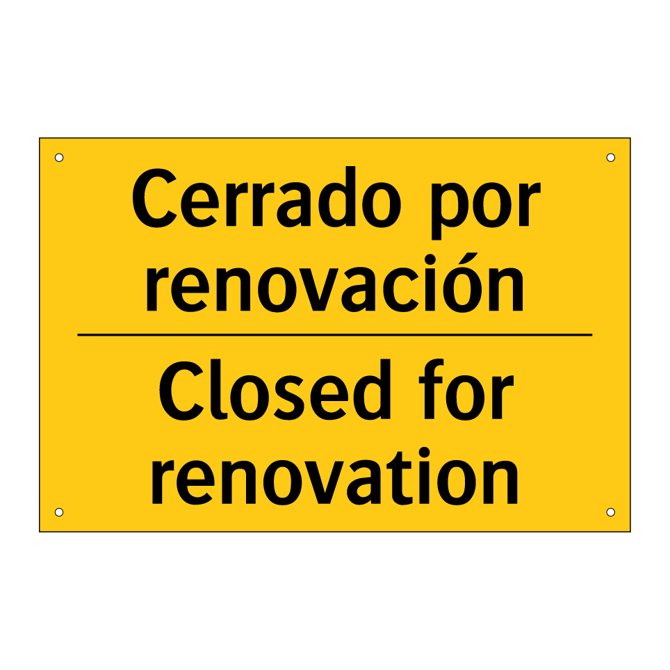 Cerrado por renovación - Closed for renovation