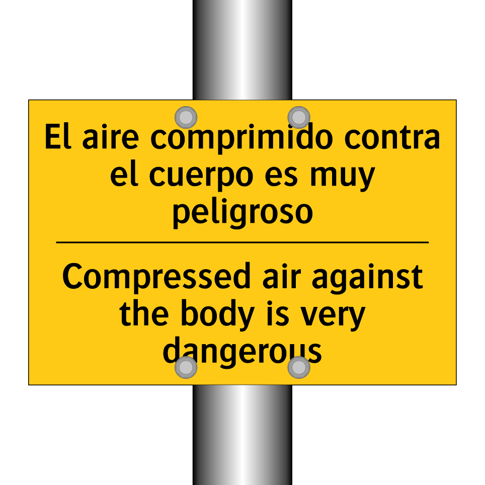 El aire comprimido contra el cuerpo es muy peligroso - Compressed air against the body is very dangerous