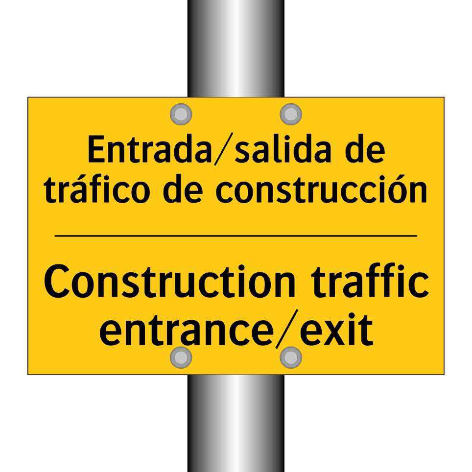 Entrada/salida de tráfico de construcción - Construction traffic entrance/exit
