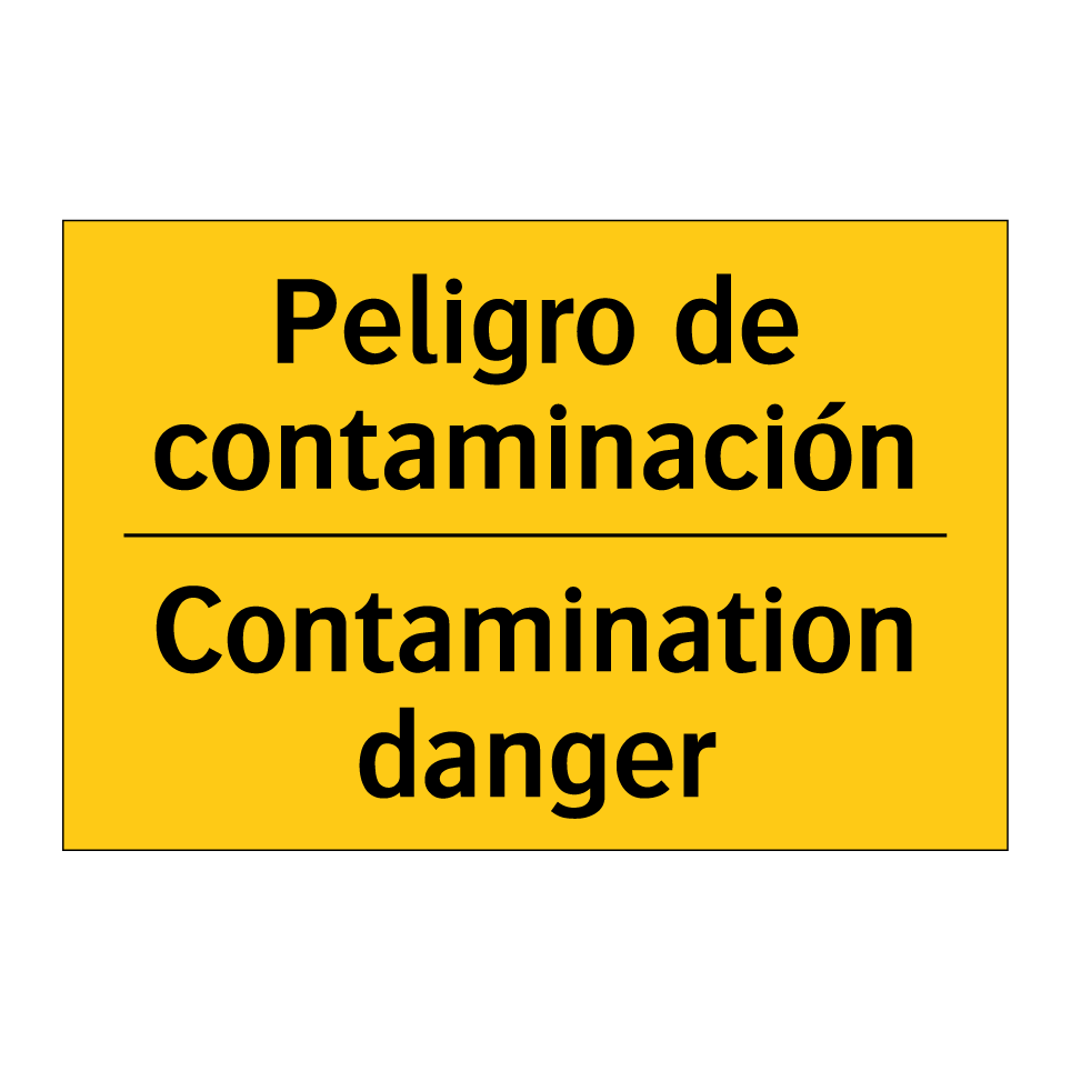Peligro de contaminación - Contamination danger