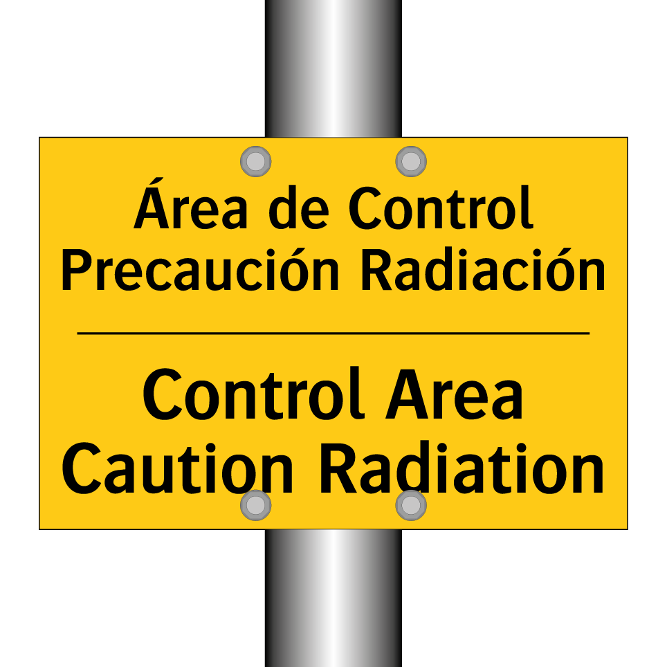 Área de Control Precaución Radiación - Control Area Caution Radiation