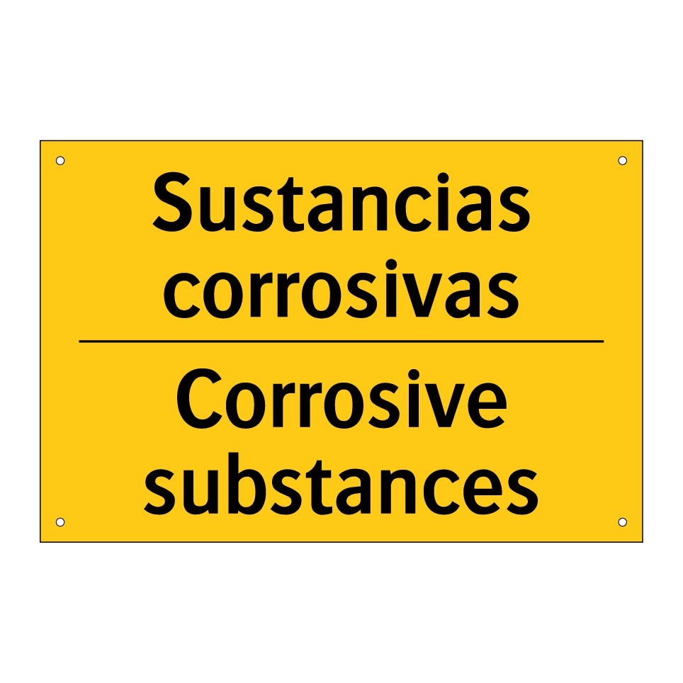 Sustancias corrosivas - Corrosive substances