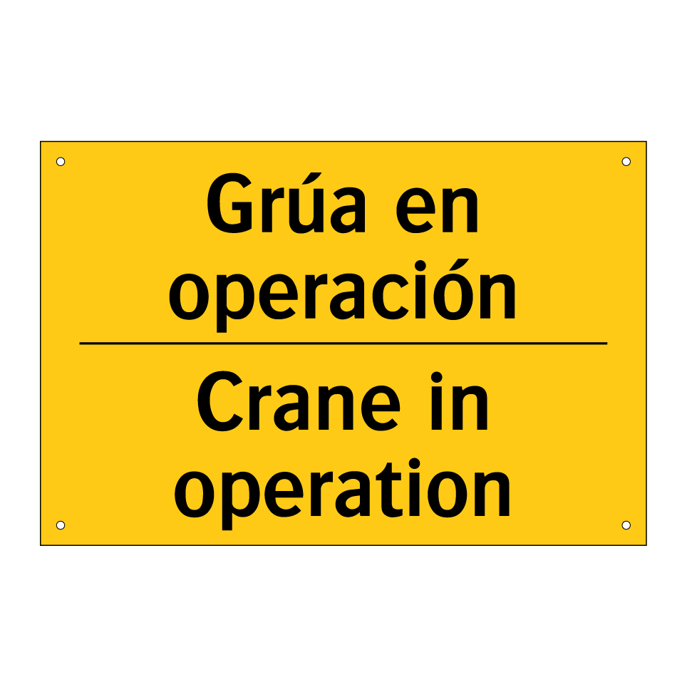 Grúa en operación - Crane in operation