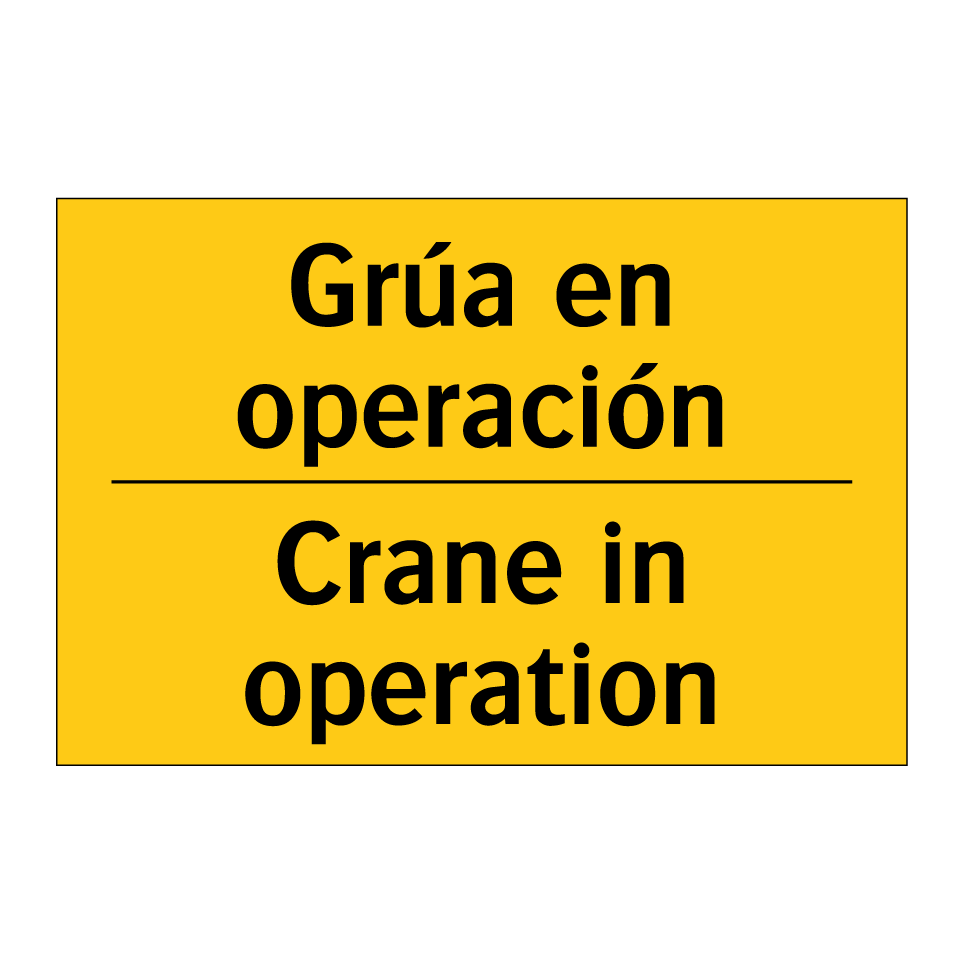 Grúa en operación - Crane in operation