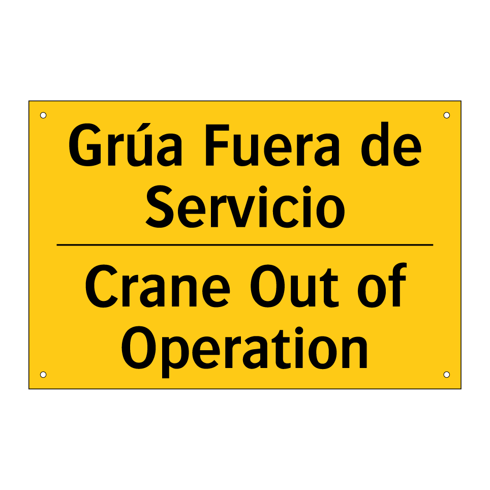 Grúa Fuera de Servicio - Crane Out of Operation