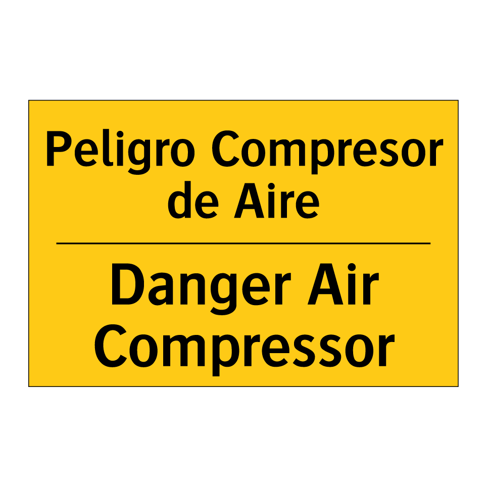 Peligro Compresor de Aire - Danger Air Compressor