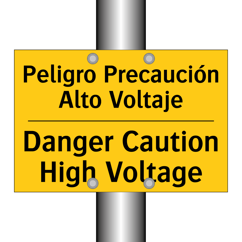 Peligro Precaución Alto Voltaje - Danger Caution High Voltage