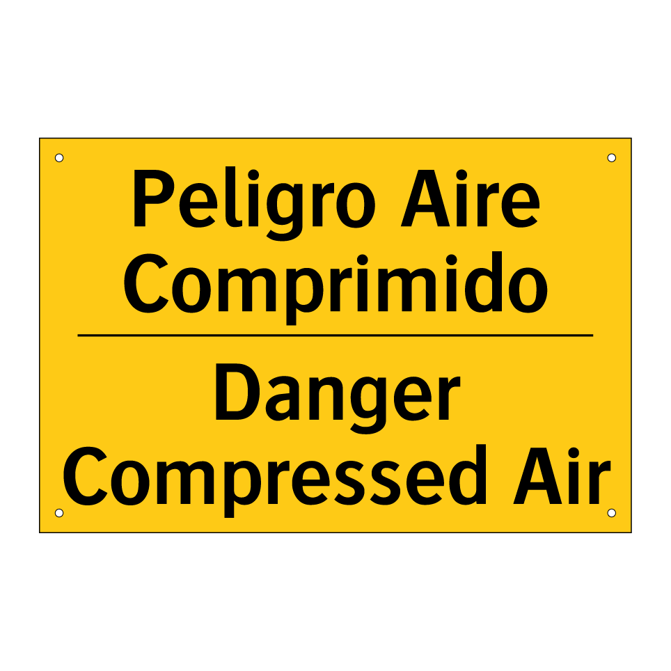 Peligro Aire Comprimido - Danger Compressed Air
