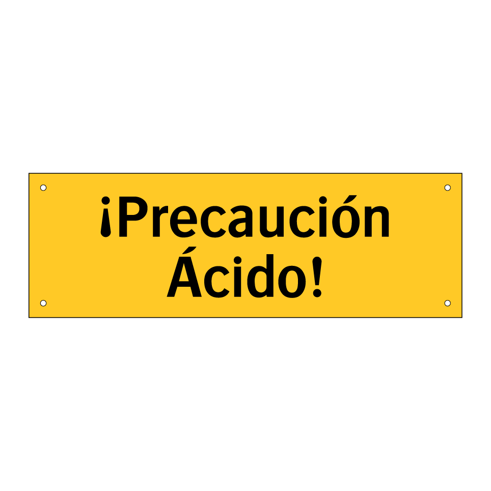 ¡Precaución Ácido!