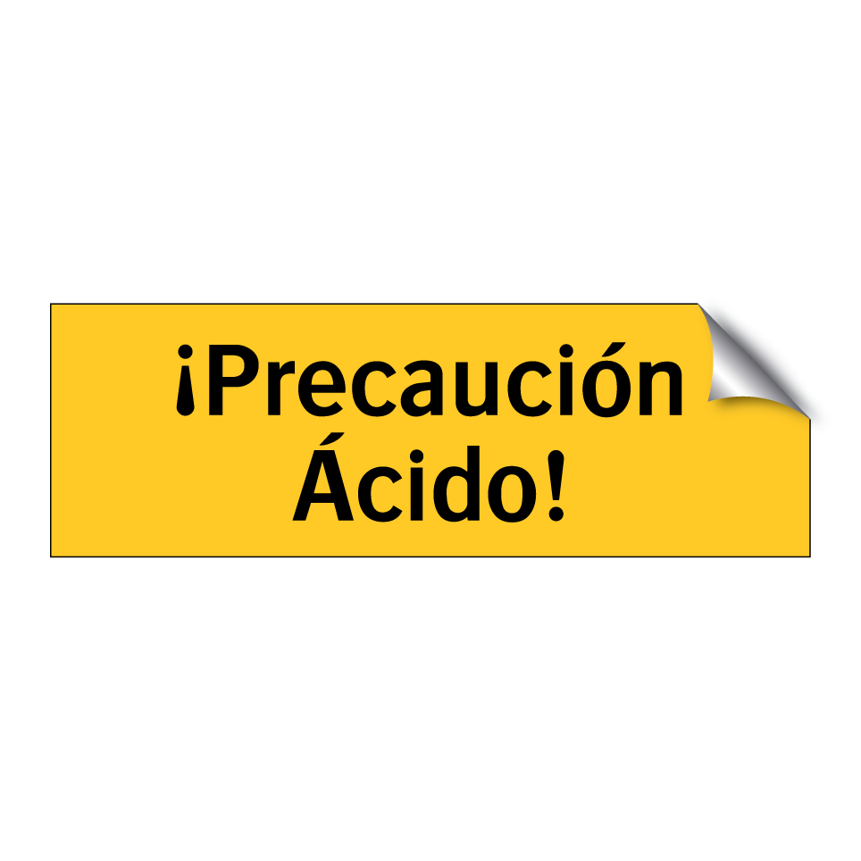 ¡Precaución Ácido!