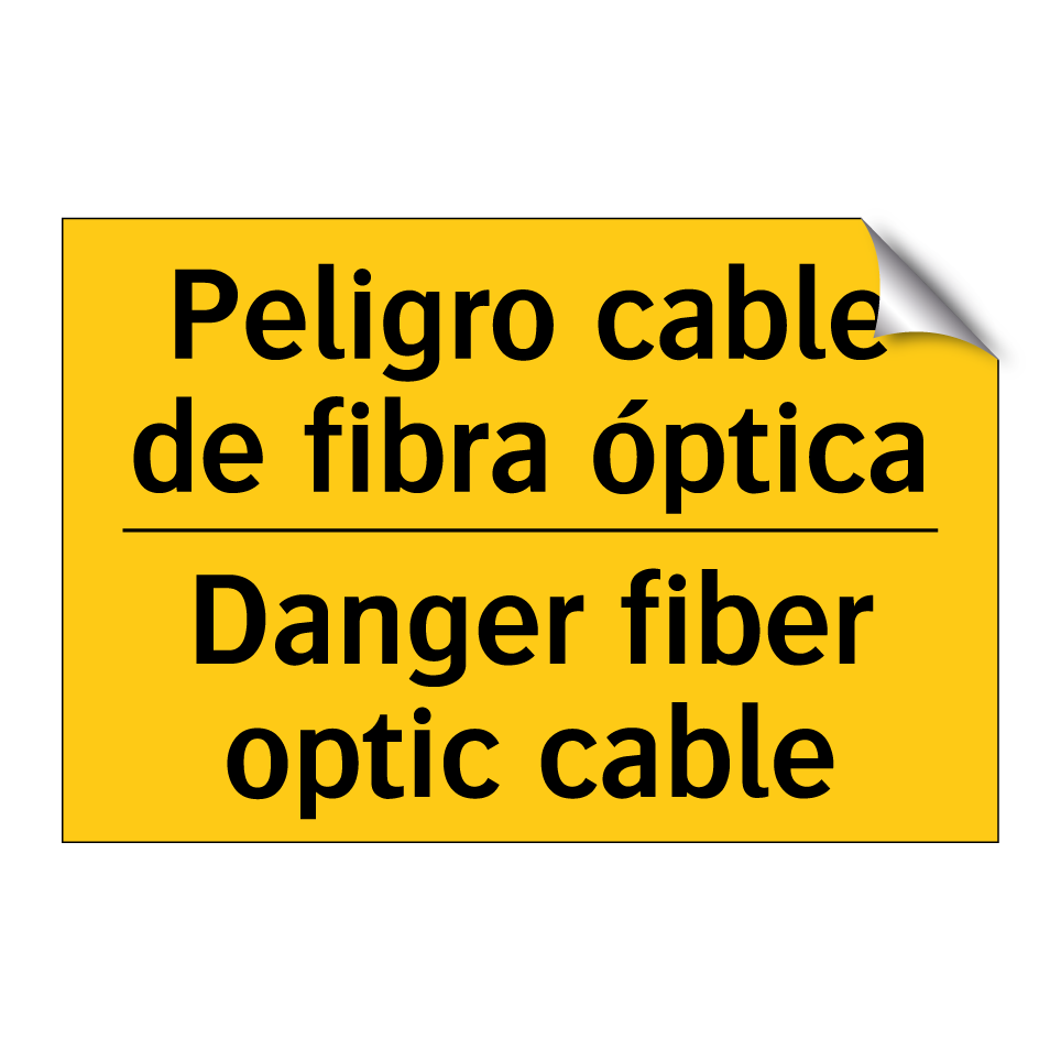 Peligro cable de fibra óptica - Danger fiber optic cable