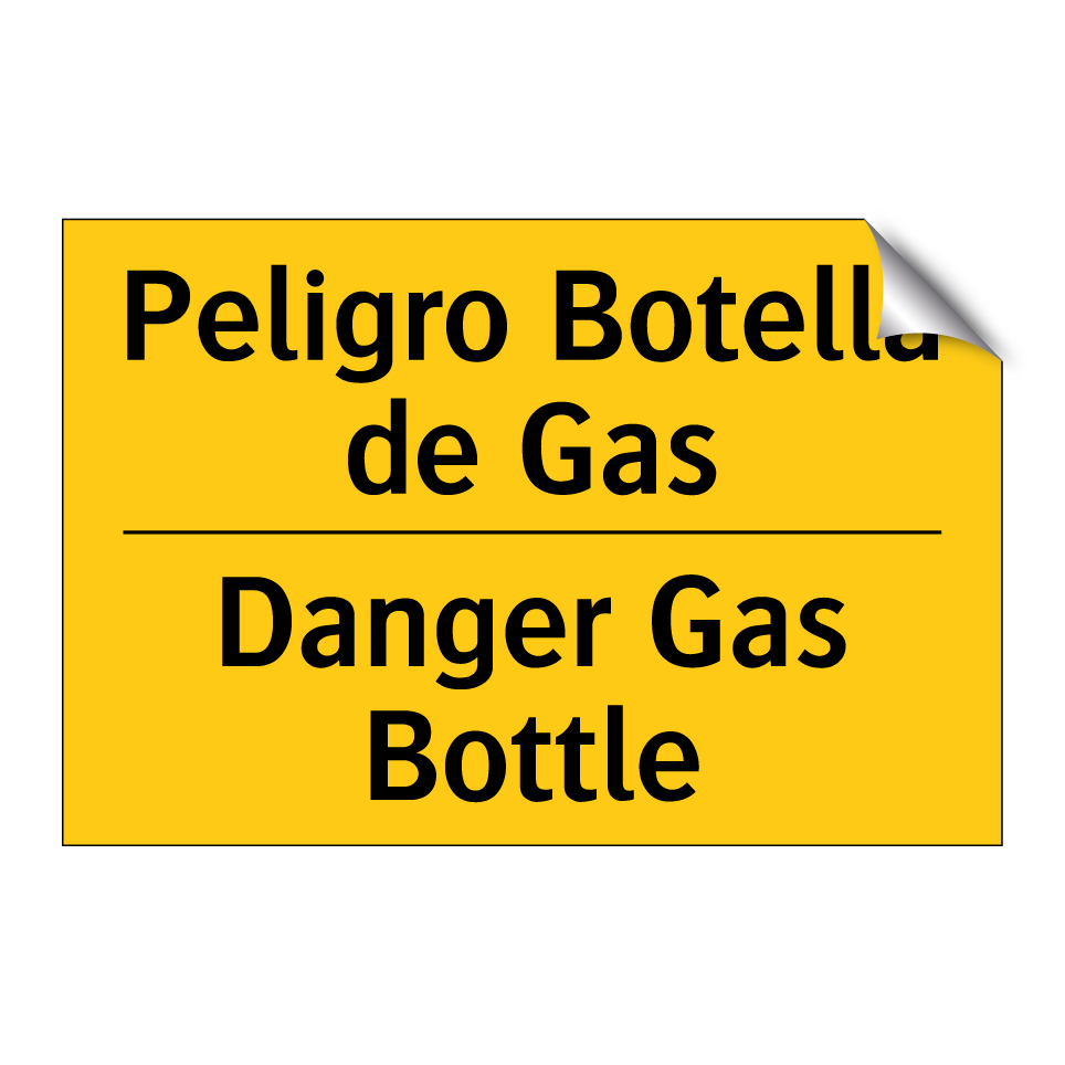 Peligro Botella de Gas - Danger Gas Bottle