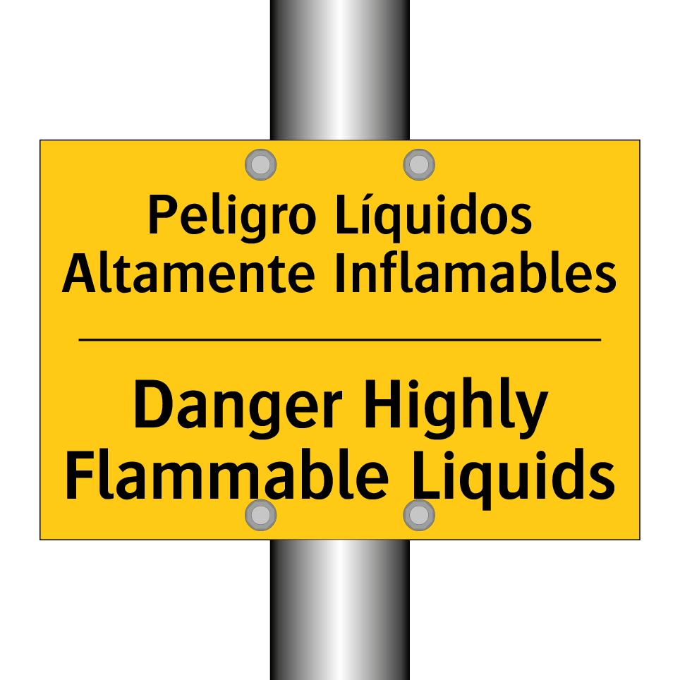 Peligro Líquidos Altamente Inflamables - Danger Highly Flammable Liquids