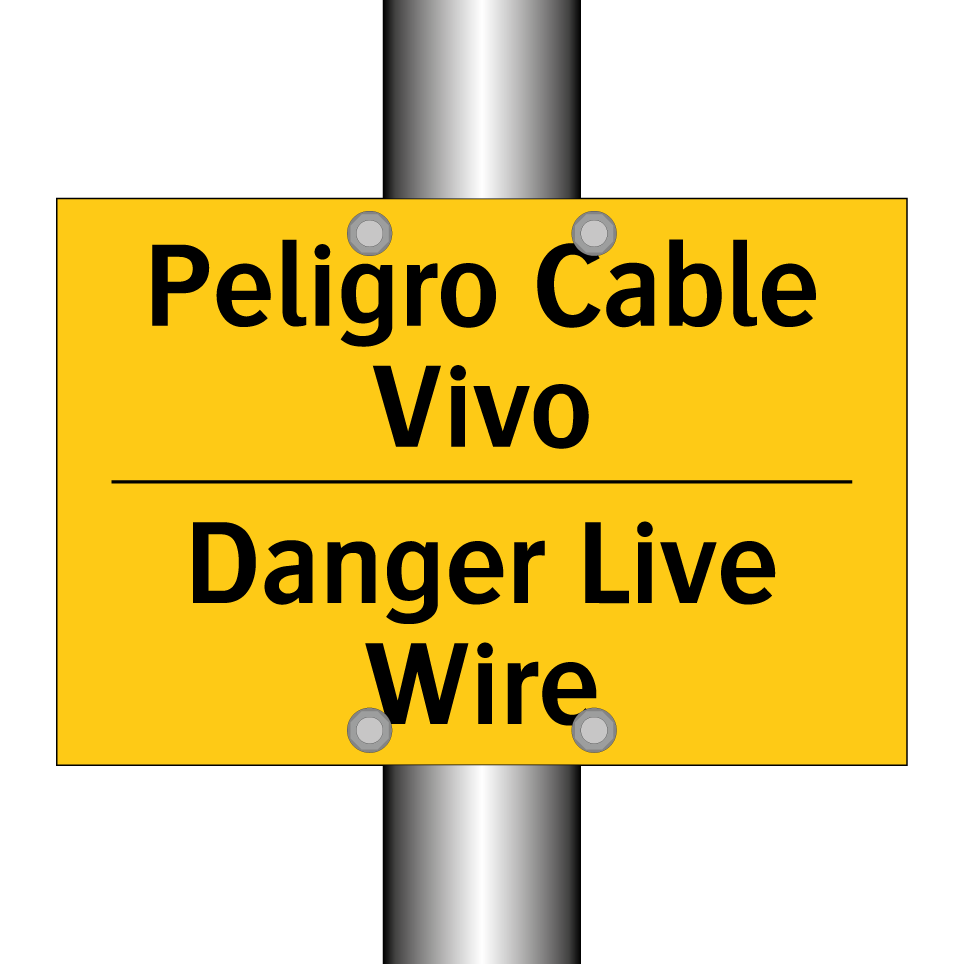 Peligro Cable Vivo - Danger Live Wire