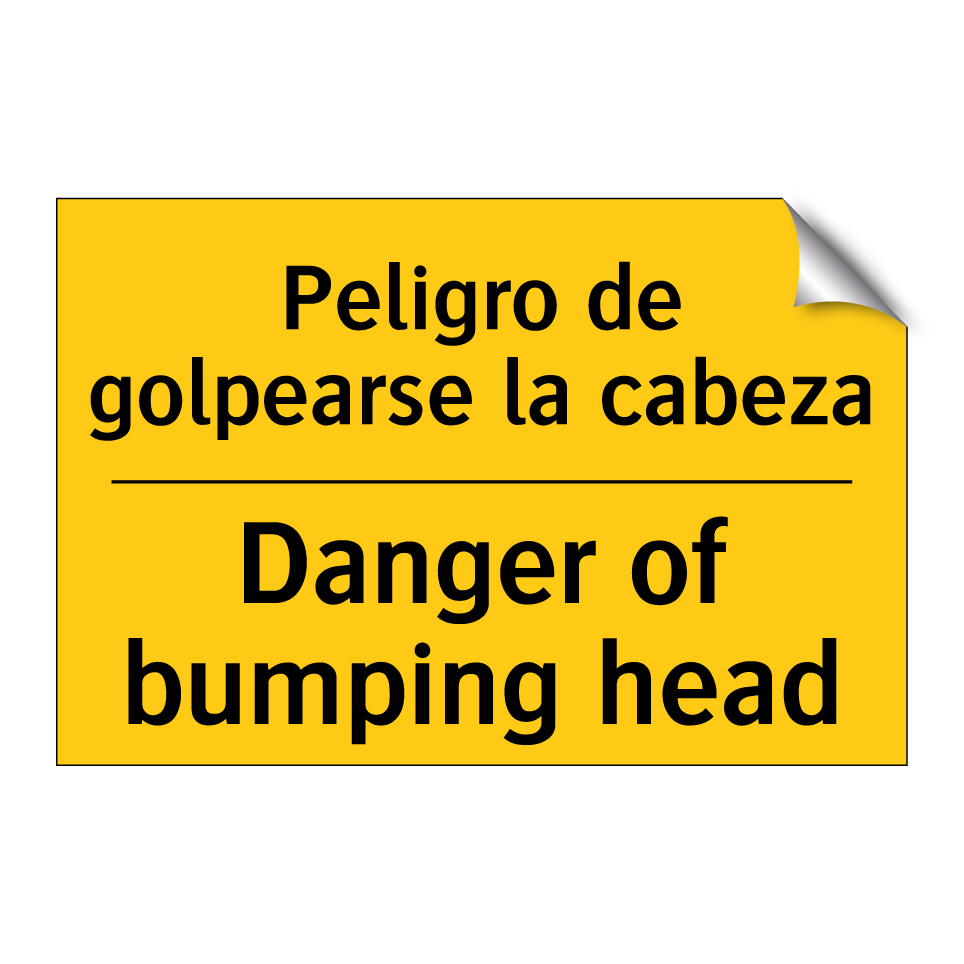 Peligro de golpearse la cabeza - Danger of bumping head