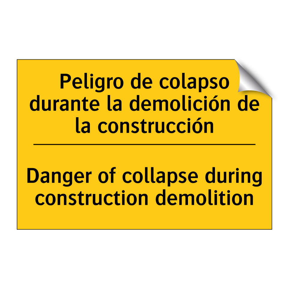 Peligro de colapso durante la demolición de la construcción - Danger of collapse during construction demolition