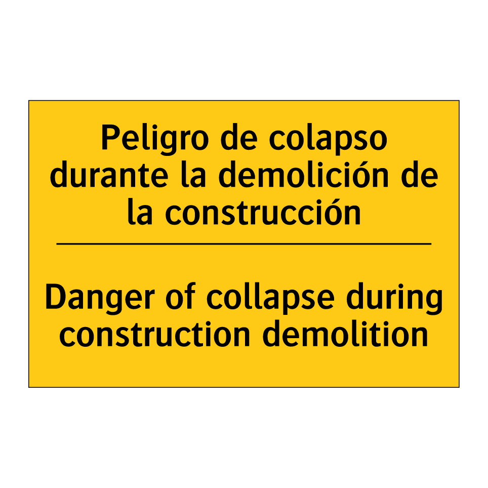 Peligro de colapso durante la demolición de la construcción - Danger of collapse during construction demolition