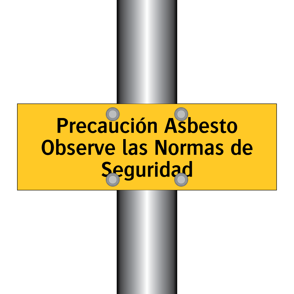 Precaución Asbesto Observe las Normas de Seguridad