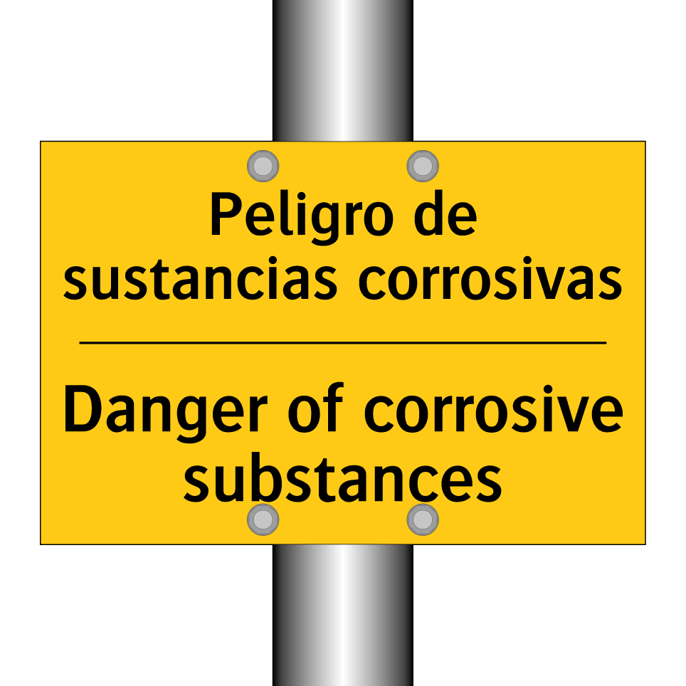 Peligro de sustancias corrosivas - Danger of corrosive substances
