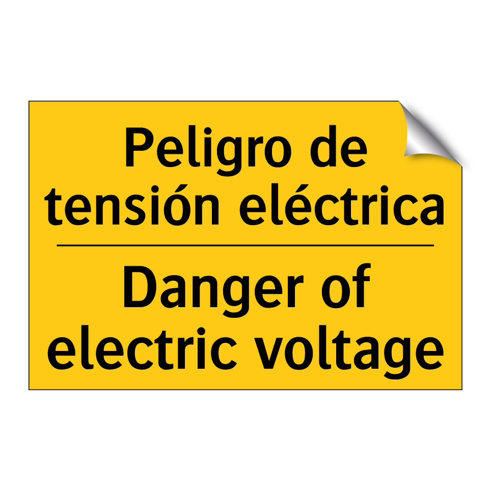 Peligro de tensión eléctrica - Danger of electric voltage