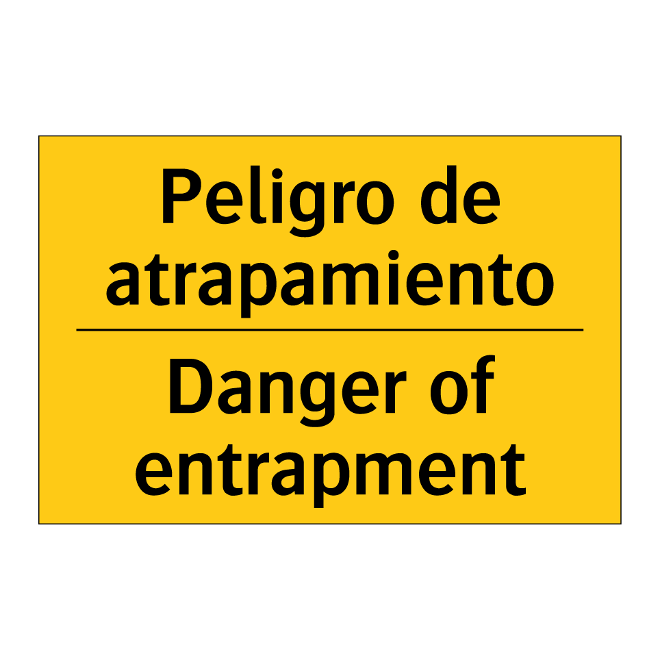 Peligro de atrapamiento - Danger of entrapment
