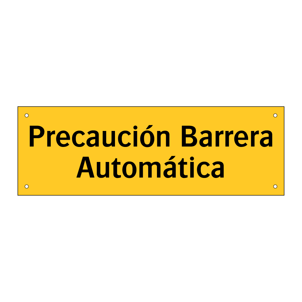 Precaución Barrera Automática