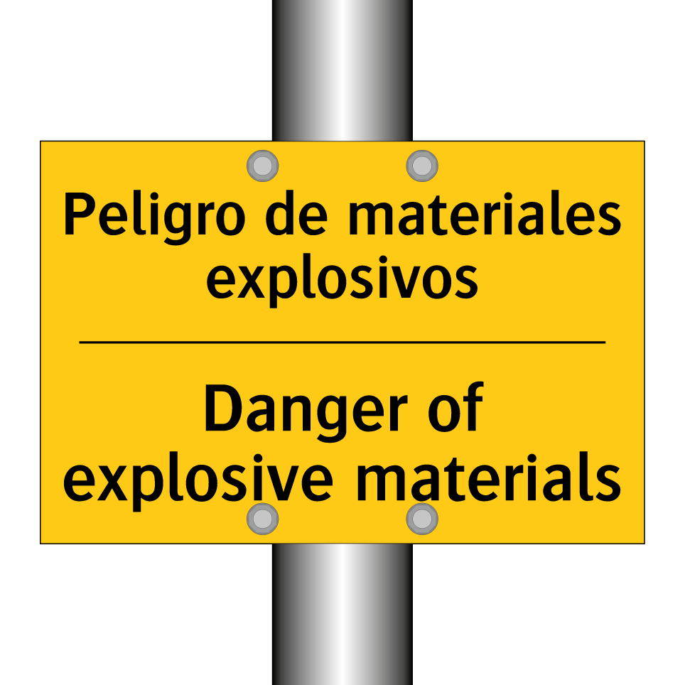 Peligro de materiales explosivos - Danger of explosive materials