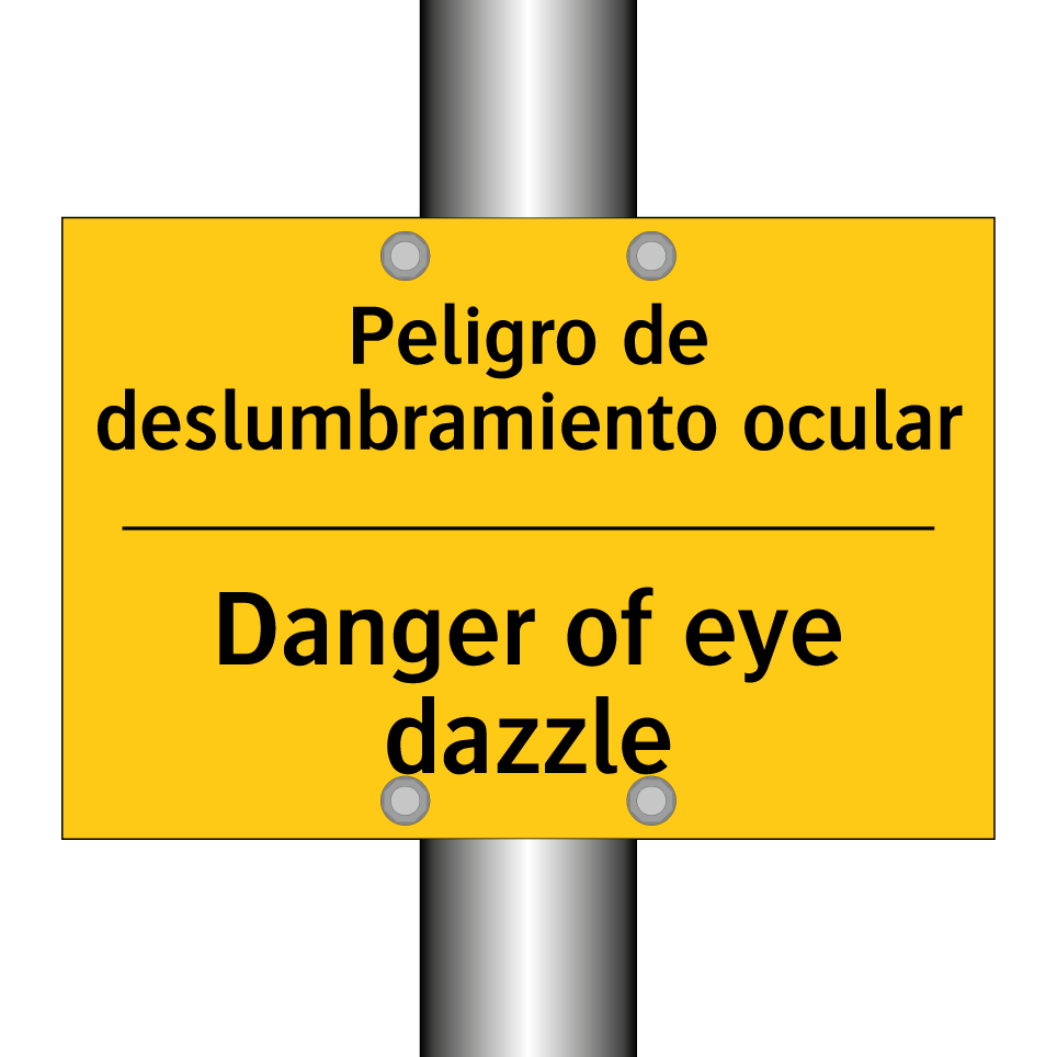 Peligro de deslumbramiento ocular - Danger of eye dazzle