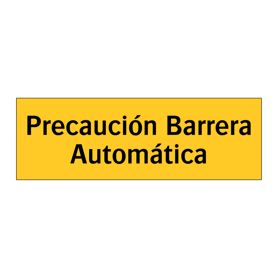 Precaución Barrera Automática