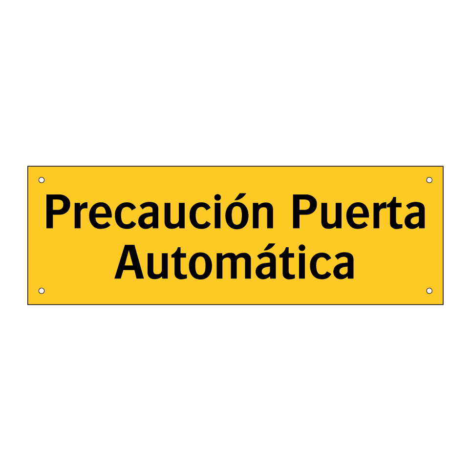 Precaución Puerta Automática