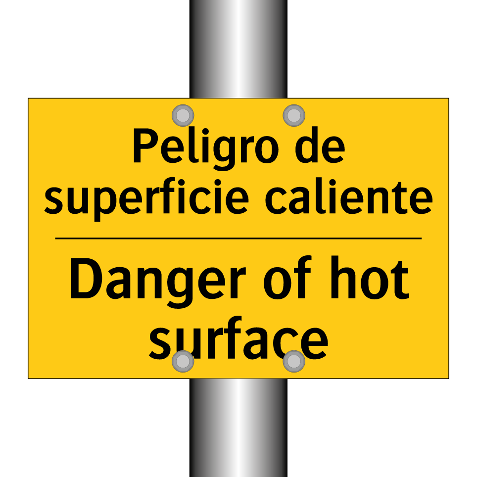 Peligro de superficie caliente - Danger of hot surface