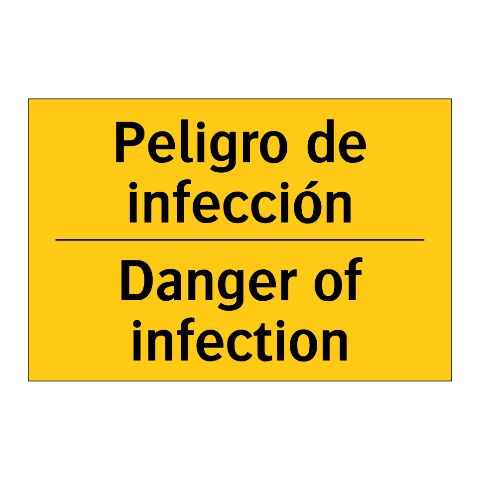 Peligro de infección - Danger of infection