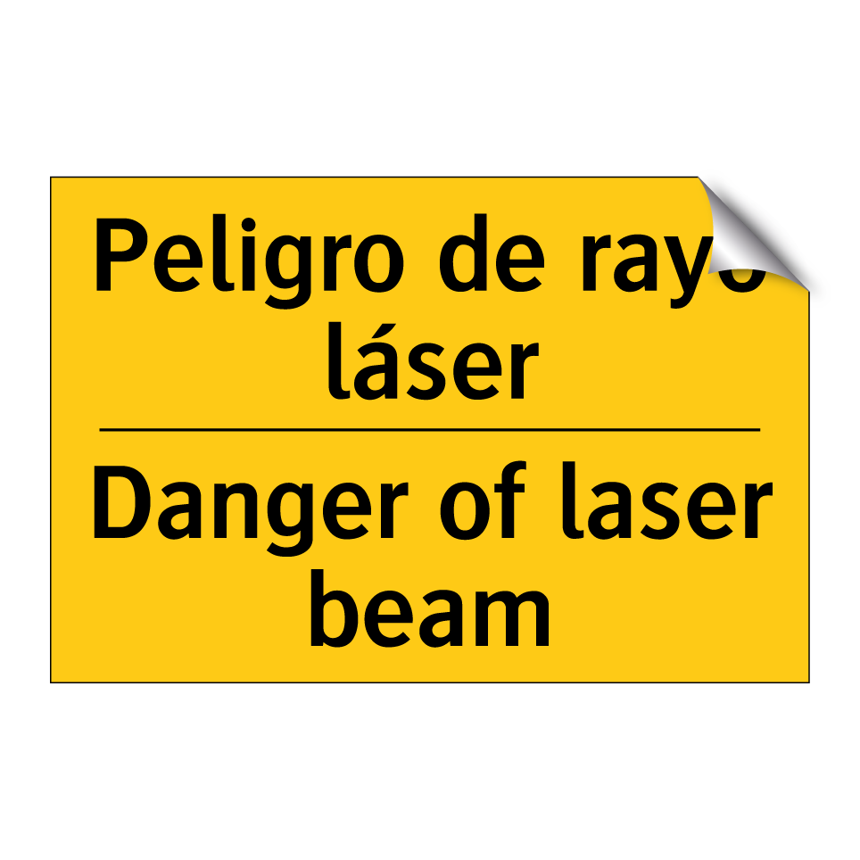 Peligro de rayo láser - Danger of laser beam