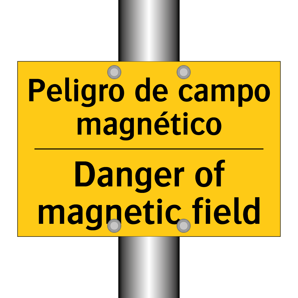 Peligro de campo magnético - Danger of magnetic field