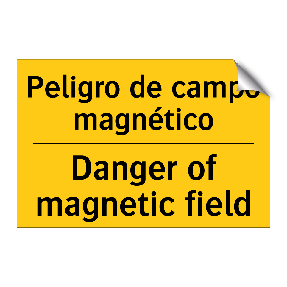 Peligro de campo magnético - Danger of magnetic field
