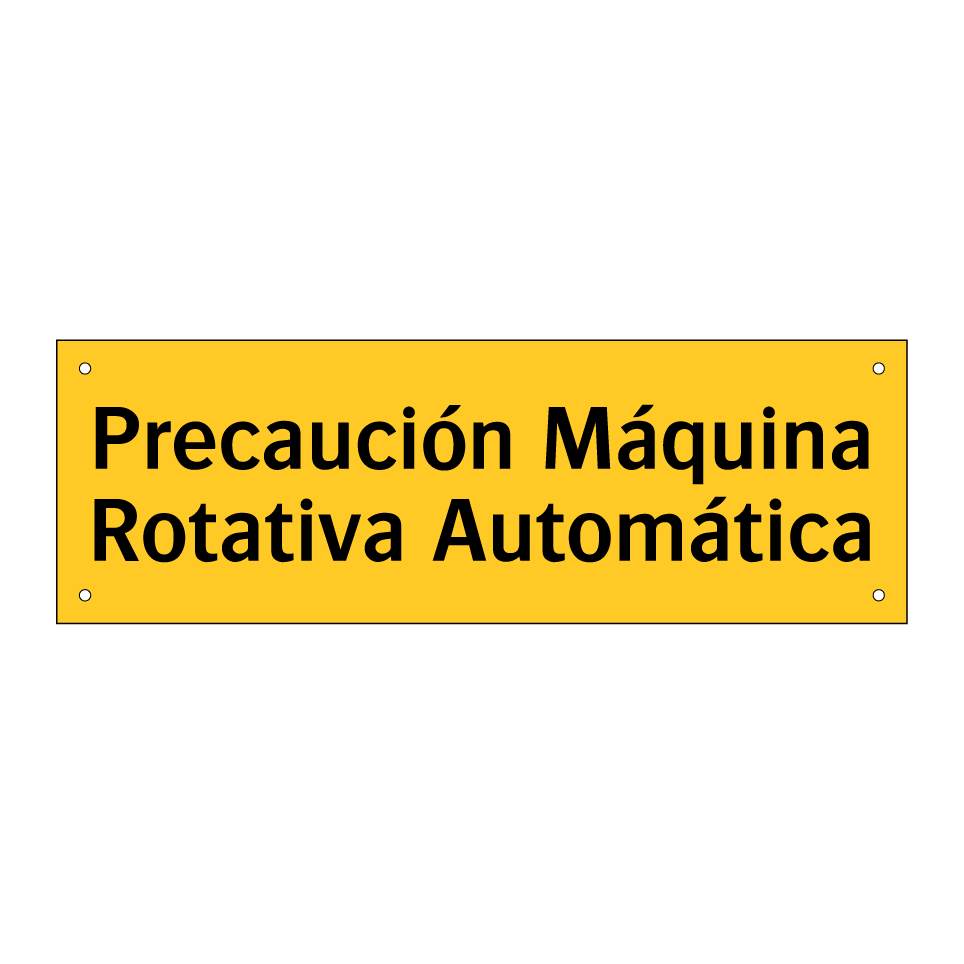 Precaución Máquina Rotativa Automática
