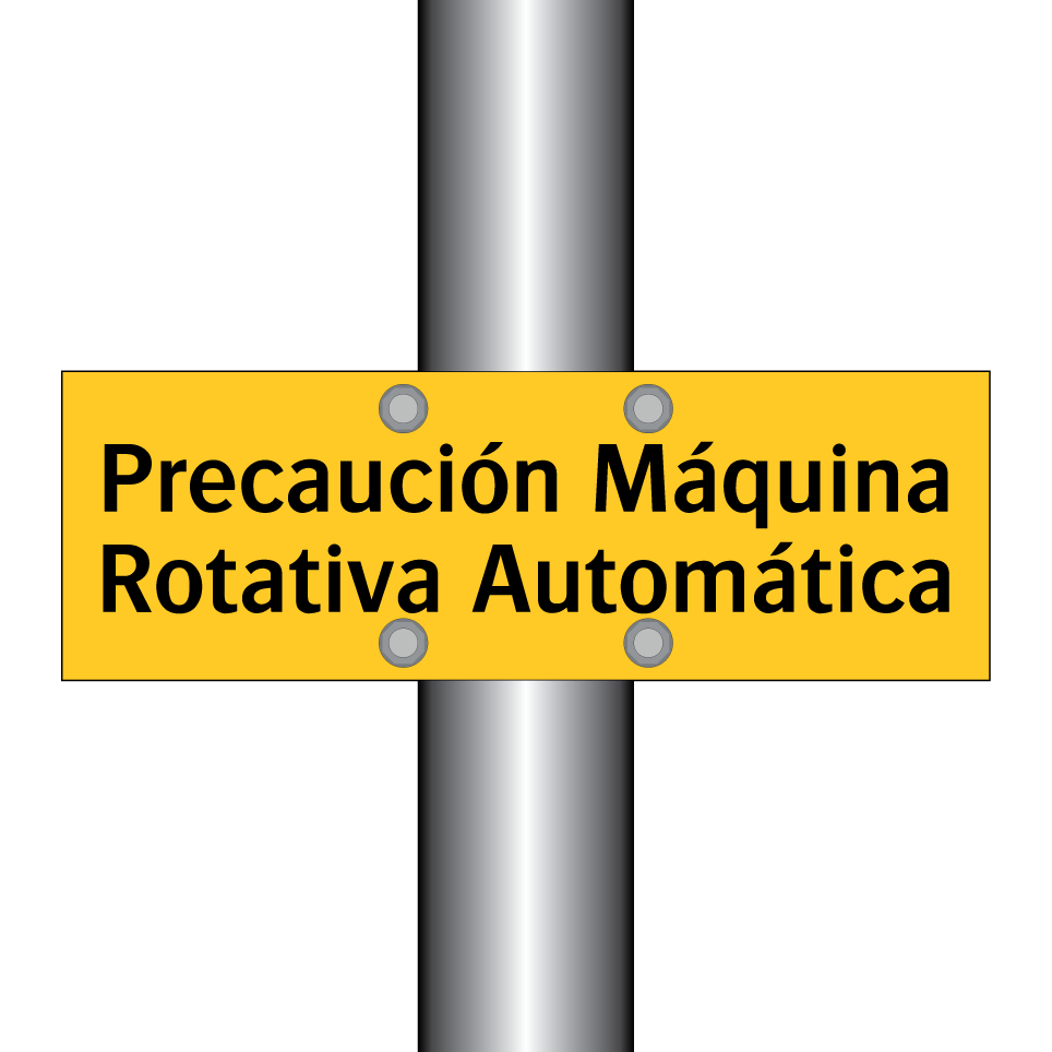 Precaución Máquina Rotativa Automática